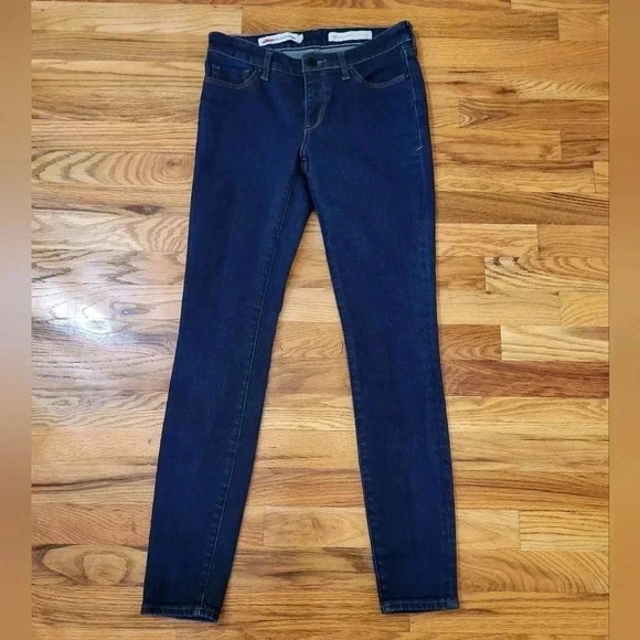 Anthropologie Pilcro and The Letterpress Mid Rise Skinny Dark Blue Jeans(26) - Picture 4 of 11